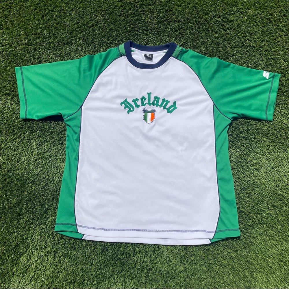 Starter Green and White Ireland Football Shirt